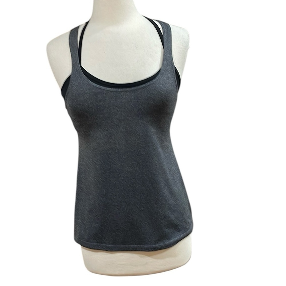 Marc New York Performance Tank With Sports Bra 2 Pc SZ L Grey Black